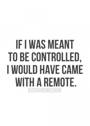 Dont be a control freak