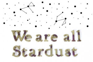 ... all Stardust inspirational wall quote in gold and purple resin letters