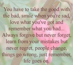 the good with the bad