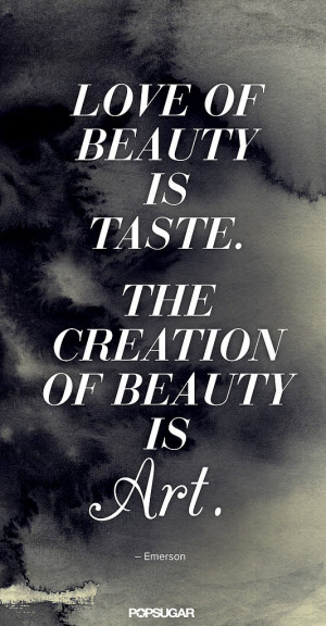 The notion of beauty in truly poetic form.