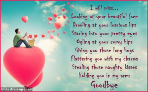 Sweet goodbye poem for girlfriend