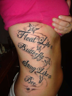 All Good Things Are Wild and Free Tattoo On Side Rib