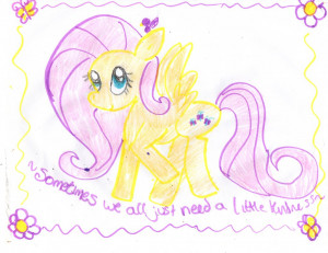 Fluttershy Pony Quote Poster by PrincessofDestiny114 on deviantART