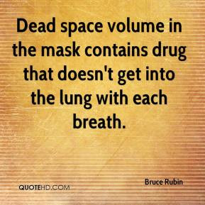 Dead space volume in the mask contains drug that doesn't get into the ...