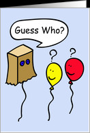 Secret Pal Balloon People, guess who? card - Product #673944