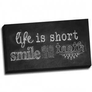 Chalk Quotes on Canvas: Teeth