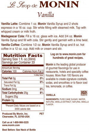 ... cane sugar water natural flavors natural vanilla extract citric acid