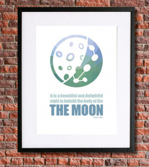 ... Astronomy Art | Galileo Quote | Space Art | Science Quote | Moon Quote