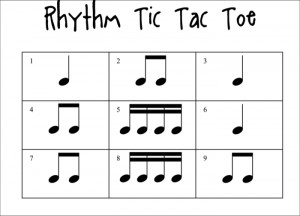 Rhythm tic tac toe