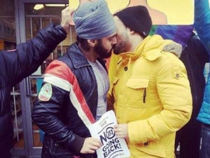 ... after Facebook allegedly deletes photograph of gay Sikh kissing a man