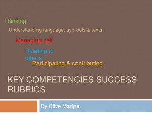 10 Key Competencies Success Rubric