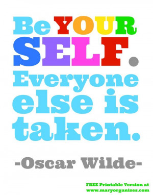 Oscar Wilde Quote FREE Printable and Art Display Yardstick http ...