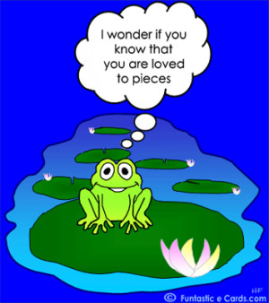 ... comic style message with cute frog relaying heartfelt birthday wishes