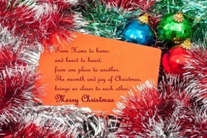 From Home To Home Merry Christmas Love Quotes