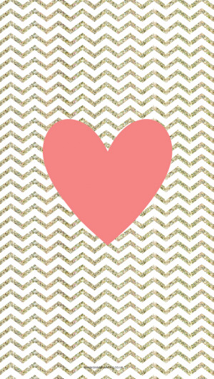 coral chevron wallpaper