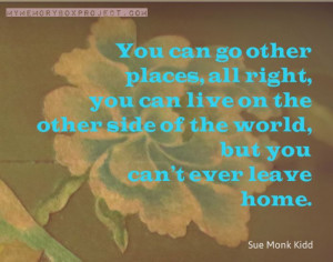 Coming home quote from Sue Monk Kidd