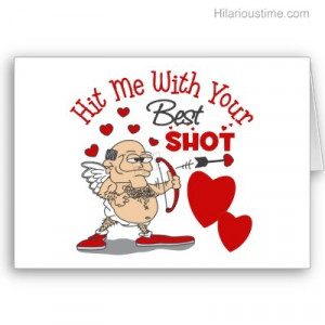 Funny oldman cupid valentines day card