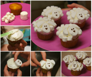 Marshmallow Sheep Cupcakes