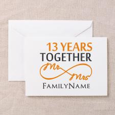 13th anniversary wedding Greeting Card for