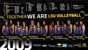 Volleyball Posters 2009 lsu volleyball poster