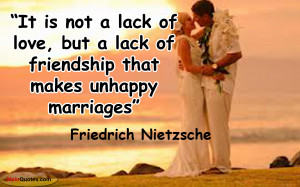 Unhappy Marriage Quotes Sayings It is not a lack of love, but a lack ...