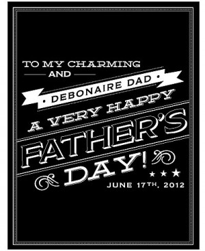 Debonair Dad---Free Printable Father's Day Card