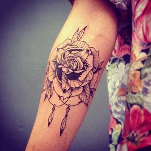 Rose Dream Catcher Tattoo