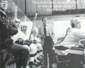... Herb Brooks' pre-game pep talk before the famous 1980 