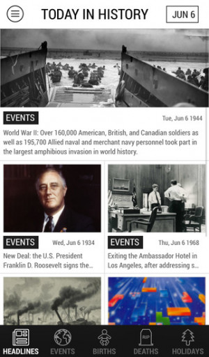 Today In History - free world events, births, quotes, and more