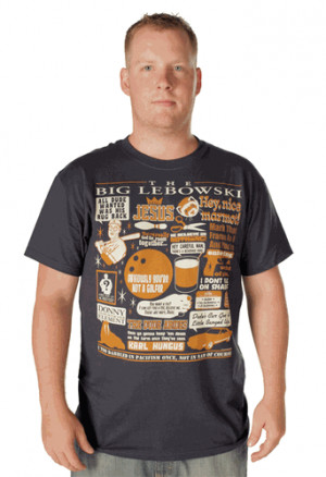 Big Lebowski Quote Mashup Navy T-shirt