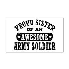 Proud Army Sister Sticker (Rectangle) for