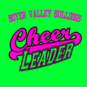 Basketball Cheer Shirt, pink on lime