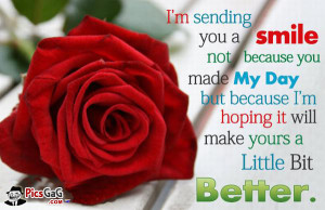 am Sending You Smile Quote Picture and Smile Message For Happy Day.