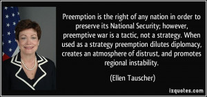 ... of distrust, and promotes regional instability. - Ellen Tauscher