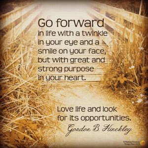 Go forward . . . 