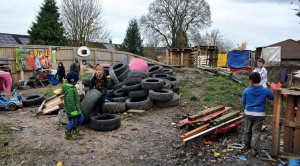At the Land playground, adult “playworkers” watch over the ...