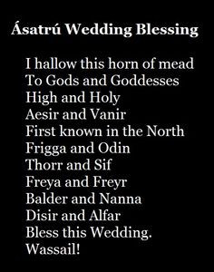 This will definitely be read at my wedding Viking, Pagan, Ásatrú ...