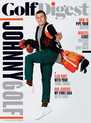 Johnny Manziel is featured on the Dec. 2014 cover of Golf Digest ...