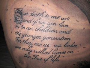 our next generations is styled in the form of a chapter of an old book