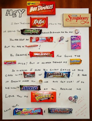 Candy Bar Poster a friend (Susan Staus) made for her hubby for ...