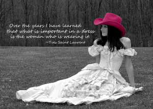 Cowgirl Red Quote Photograph