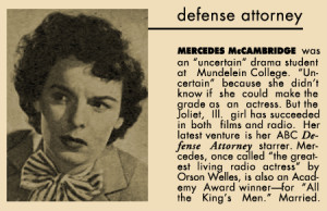 Mercedes McCambridge And Alcoholism