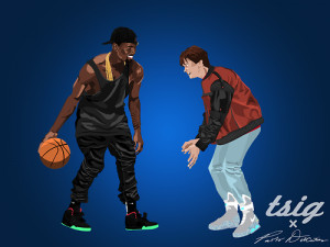 artwork nike kanye west Back to the Future marty mcfly air yeezy Air ...