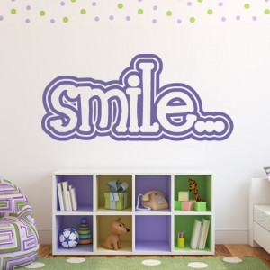 Smile-Wall-Stickers-Life-Inspirational-Wall-Quotes-Wall-Art-Decal ...