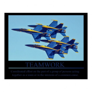Blue Angels Teamwork poster