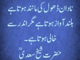 Beautiful Sheikh saadi quotes in Urdu