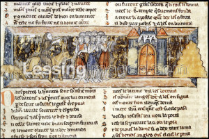 Peter the Hermit shows the crusaders the way to Jerusalem during the ...