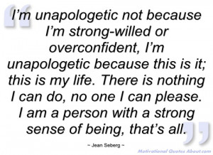 unapologetic not because i’m jean seberg