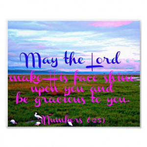 Bible verse from Numbers May the Lord Photo Print