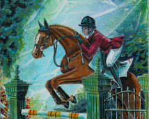 Leap of Faith, Hunter-Jumper Acrylic Horse Painting